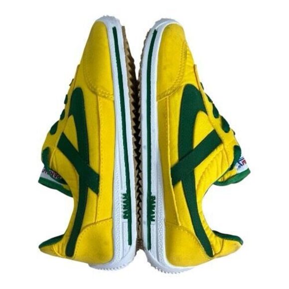 PANAM Made in Mexico Hand Crafted Vintage Sneakers Yellow Green Women Size 6.5 - Picture 5 of 13